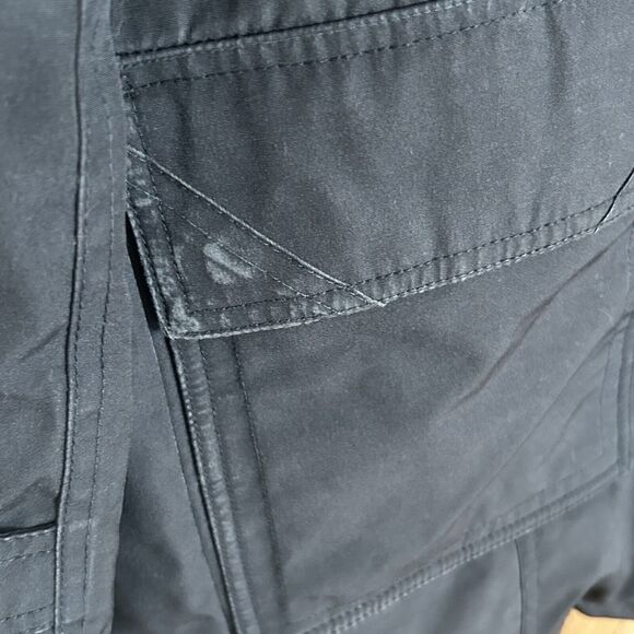 Aritzia TNA Down Parka M Black Hood Fur Trim Water Repellent Slim Fit - Picture 5 of 12